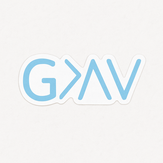 God is greater than highs and lows car sticker