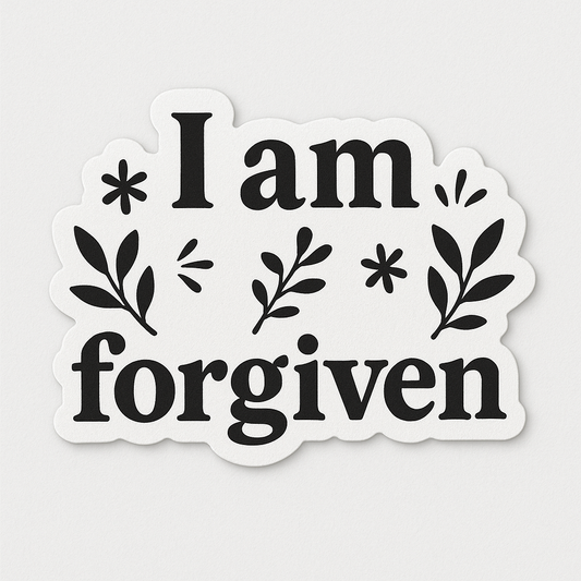 I am forgive car sticker