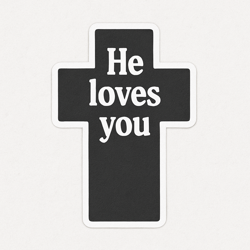 He loves you car sticker