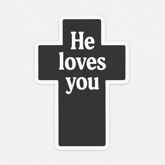 He loves you car sticker